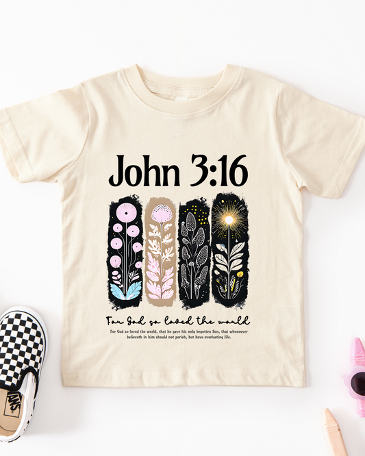 John 3:16 TODDLER - DTF Printed Tee